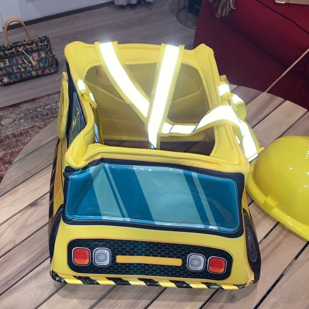Yellow Bulldozer Kids Costume W/ Sound!